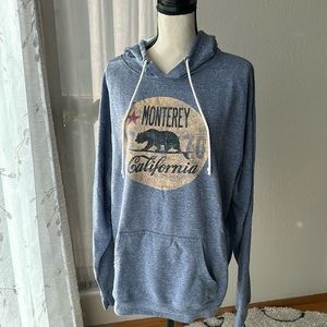 Monterey California Hoodie Men’s 2XL in heather blue